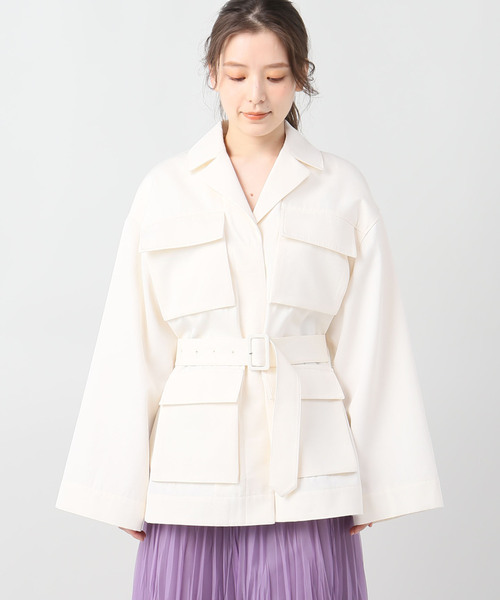 journal standard L'essage（ジャーナルスタンダードレサージュ）の「【Co/コー】COTTON WOOL MILITARY BZ:ミリタリーブルゾン（ミリタリージャケット・レディース・アイボリー・X-SMALL）」の16枚目の写真