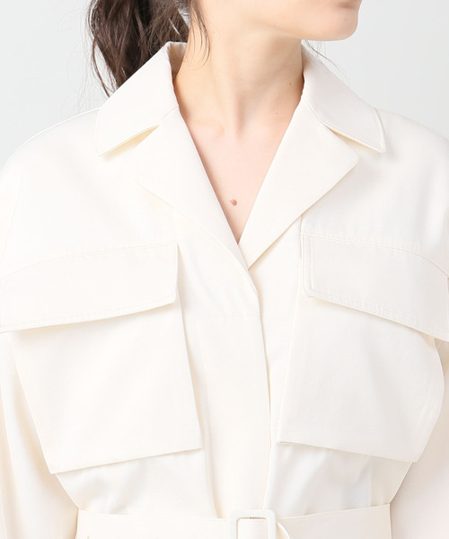 journal standard L'essage（ジャーナルスタンダードレサージュ）の「【Co/コー】COTTON WOOL MILITARY BZ:ミリタリーブルゾン（ミリタリージャケット・レディース・アイボリー・X-SMALL）」の4枚目の写真