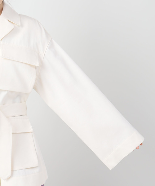 journal standard L'essage（ジャーナルスタンダードレサージュ）の「【Co/コー】COTTON WOOL MILITARY BZ:ミリタリーブルゾン（ミリタリージャケット・レディース・アイボリー・X-SMALL）」の12枚目の写真