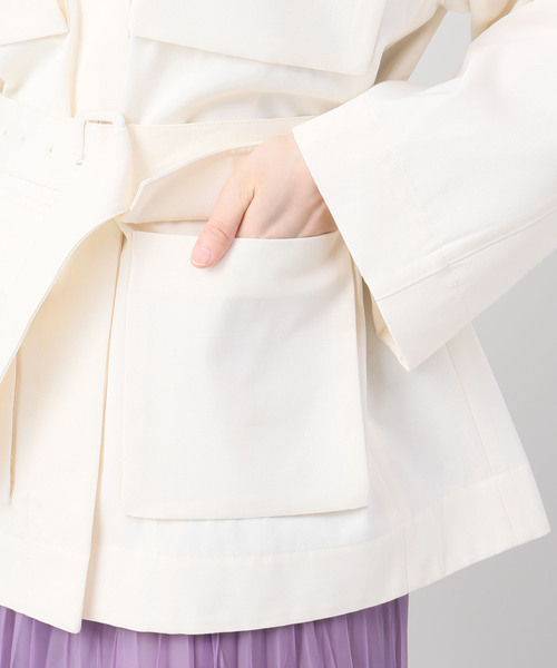 journal standard L'essage（ジャーナルスタンダードレサージュ）の「【Co/コー】COTTON WOOL MILITARY BZ:ミリタリーブルゾン（ミリタリージャケット・レディース・アイボリー・X-SMALL）」の17枚目の写真