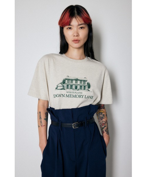 MOUSSY（マウジー）の「DOWN MEMORY LANE Tシャツ（Tシャツ/カットソー・レディース・アイボリー/ライトピンク/ダークネイビー・FREE）」の7枚目の写真