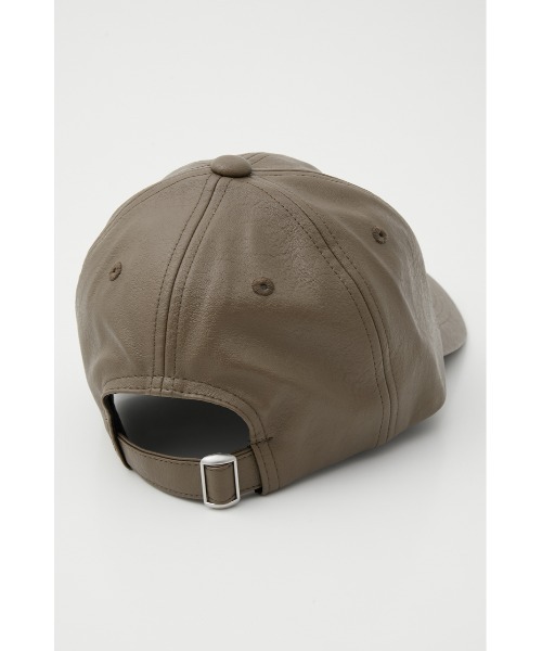 AZUL by moussy(アズールバイマウジー)の「FAUX LEATHER CAP/フェイクレザーキャップ(キャップ・レディース・ブラック/ライトブラウン/アイボリー・FREE)」の6枚目の写真