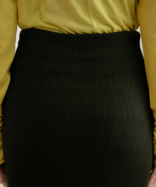 COLLAGE GALLARDAGALANTE（コラージュガリャルダガランテ）の「【OT】ハイウエストニットスカート（スカート・レディース・ブラック/ブラウン・FREE）」の5枚目の写真