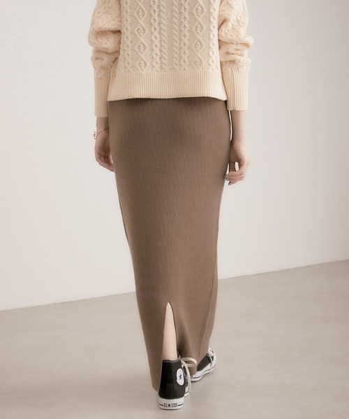 COLLAGE GALLARDAGALANTE（コラージュガリャルダガランテ）の「【OT】ハイウエストニットスカート（スカート・レディース・ブラック/ブラウン・FREE）」の13枚目の写真