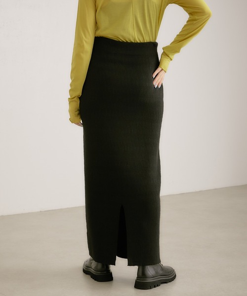 COLLAGE GALLARDAGALANTE（コラージュガリャルダガランテ）の「【OT】ハイウエストニットスカート（スカート・レディース・ブラック/ブラウン・FREE）」の9枚目の写真