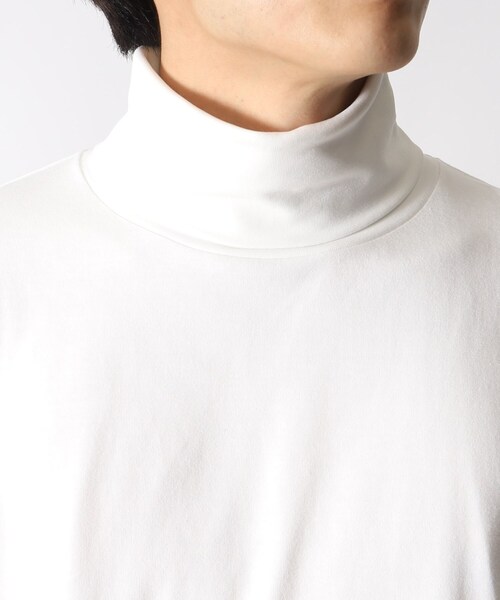 THE SHOP TK (ザ ショップ ティーケー )の「◆【プレミアムコットンシリーズ】ロングスリーブタートルネックTシャツ(Tシャツ/カットソー・メンズ・サンドベージュ/モスグリーン/オフホワイト/ブラック・02/03/04)」の11枚目の写真