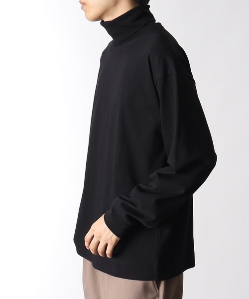 THE SHOP TK (ザ ショップ ティーケー )の「◆【プレミアムコットンシリーズ】ロングスリーブタートルネックTシャツ(Tシャツ/カットソー・メンズ・サンドベージュ/モスグリーン/オフホワイト/ブラック・02/03/04)」の15枚目の写真