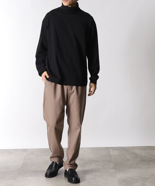 THE SHOP TK (ザ ショップ ティーケー )の「◆【プレミアムコットンシリーズ】ロングスリーブタートルネックTシャツ(Tシャツ/カットソー・メンズ・サンドベージュ/モスグリーン/オフホワイト/ブラック・02/03/04)」の16枚目の写真