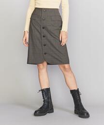 BEAUTY&YOUTH UNITED ARROWS | チェック フロントボタン ミニスカート(スカート)