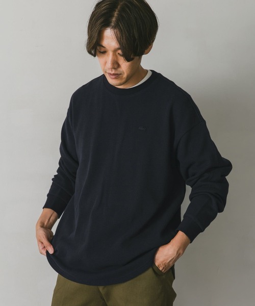 LACOSTE（ラコステ）の「『別注』LACOSTE for DOORS　thick moss stitch L/S（Tシャツ/カットソー・メンズ・グリーン/アイボリー/ネイビー・4/5/3）」の3枚目の写真