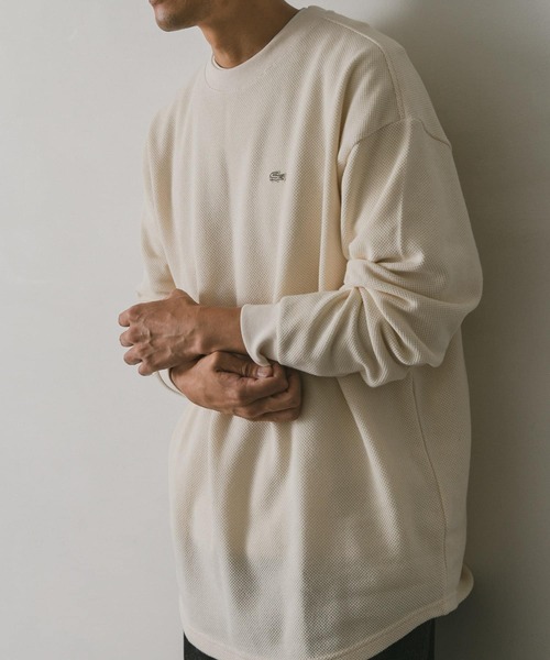 LACOSTE（ラコステ）の「『別注』LACOSTE for DOORS　thick moss stitch L/S（Tシャツ/カットソー・メンズ・グリーン/アイボリー/ネイビー・4/5/3）」の5枚目の写真