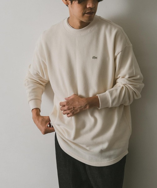 LACOSTE（ラコステ）の「『別注』LACOSTE for DOORS　thick moss stitch L/S（Tシャツ/カットソー・メンズ・グリーン/アイボリー/ネイビー・4/5/3）」の7枚目の写真