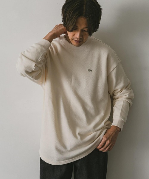 LACOSTE（ラコステ）の「『別注』LACOSTE for DOORS　thick moss stitch L/S（Tシャツ/カットソー・メンズ・グリーン/アイボリー/ネイビー・4/5/3）」の8枚目の写真
