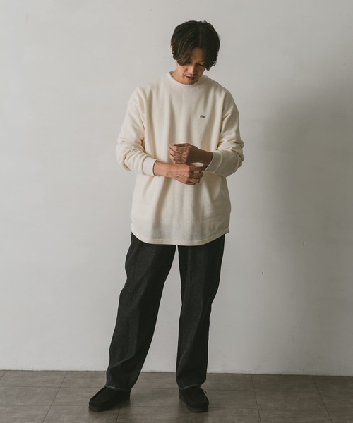 LACOSTE（ラコステ）の「『別注』LACOSTE for DOORS　thick moss stitch L/S（Tシャツ/カットソー・メンズ・グリーン/アイボリー/ネイビー・4/5/3）」の14枚目の写真