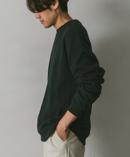 LACOSTE（ラコステ）の「『別注』LACOSTE for DOORS　thick moss stitch L/S（Tシャツ/カットソー・メンズ・グリーン/アイボリー/ネイビー・4/5/3）」の21枚目の写真