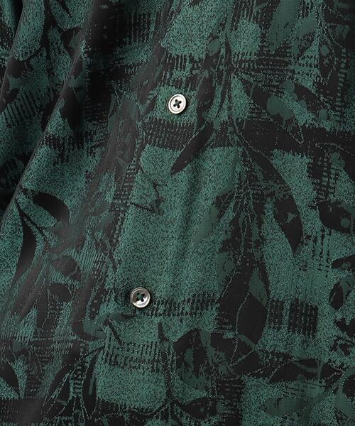 tk.TAKEO KIKUCHI（ティーケータケオキクチ）の「◆ブライトリーフジャカードシャツ（シャツ/ブラウス・レディース・キャメル/ダークグリーン系3/ブラック系3・66）」の11枚目の写真