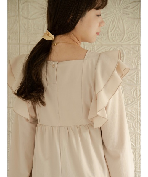 JUMELLE(ジュメロ)の「フロントシャーリングワンピース(ワンピース・レディース・グレー/ベージュ・FREE)」の18枚目の写真