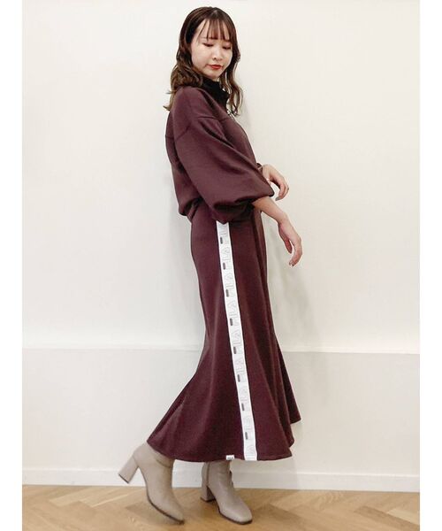 dazzlin（ダズリン）の「FILA×dazzlinコラボ ロゴテープスカート（スカート・レディース・ベージュ/ブラウン/ピンク・FREE）」の13枚目の写真