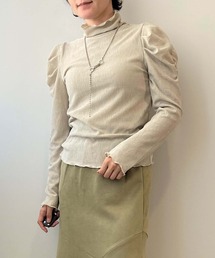 toucher du brise | ハイネック パワショル トップス(Tシャツ/カットソー)