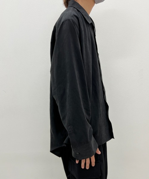 y/m by れぽすけ(イムバイレポスケ)の「2WAYオープンカラーシャツ(シャツ/ブラウス・メンズ・ブラック/ベージュ・MEDIUM/LARGE)」の7枚目の写真