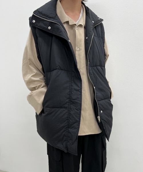 y/m by れぽすけ(イムバイレポスケ)の「2WAYオープンカラーシャツ(シャツ/ブラウス・メンズ・ブラック/ベージュ・MEDIUM/LARGE)」の10枚目の写真