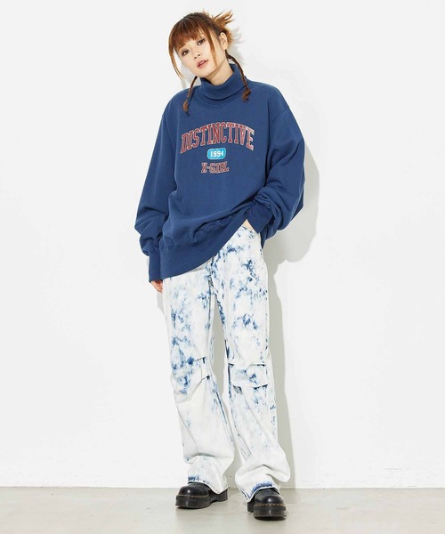X-girl（エックスガール）の「LOOSE FIT DENIM FLARE PANTS（デニムパンツ・レディース・マルチ/ブラック・S/XS/M）」の10枚目の写真