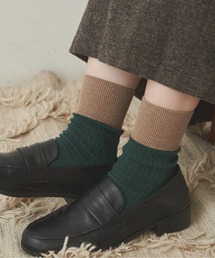 Libra Cue | パターン編みバイカラーソックス(ソックス/靴下)