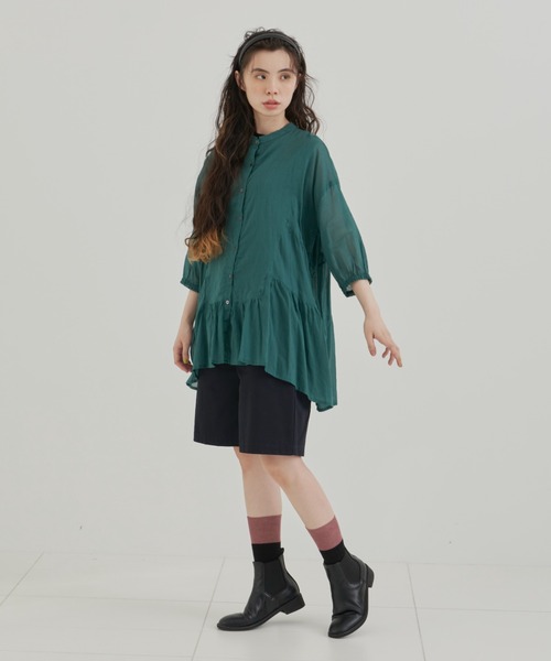 Libra Cue（リブラ キュー）の「パターン編みバイカラーソックス（ソックス/靴下・レディース・グリーン/ブラック/グレー/イエロー・FREE）」の5枚目の写真