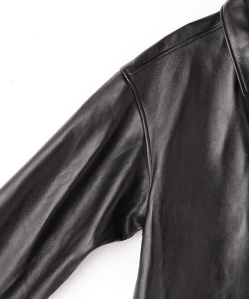 schott（ショット）の「Schott/ショット/LEATHER TRACKER JACKET/レザートラッカージャケット（ライダースジャケット・メンズ・ブラック・S/L/XL/M/2XL）」の7枚目の写真