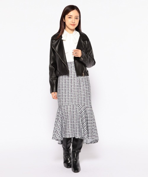 MISCH MASCH(ミッシュマッシュ)の「ライダースジャケット(テーラードジャケット・レディース・ブラック/ブラウン/アイボリー・MEDIUM)」の5枚目の写真