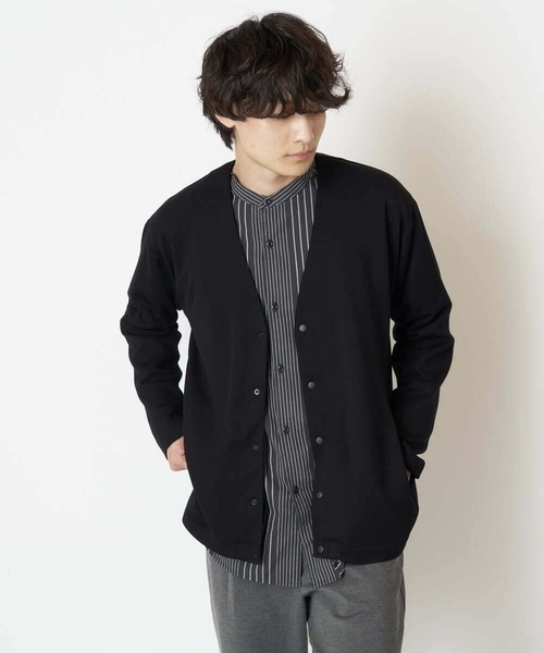 a.v.v(アーヴェヴェ)の「ビエラストライプワイドシルエットバンドカラーシャツ(シャツ/ブラウス・メンズ・チャコールグレー/アイボリー・48/46/50)」の21枚目の写真