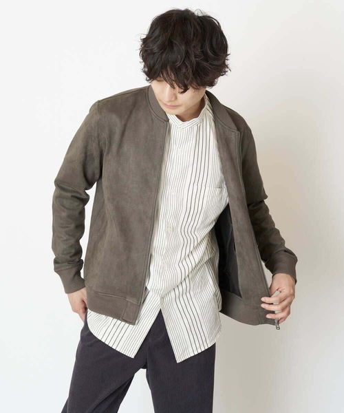 a.v.v(アーヴェヴェ)の「ビエラストライプワイドシルエットバンドカラーシャツ(シャツ/ブラウス・メンズ・チャコールグレー/アイボリー・48/46/50)」の6枚目の写真