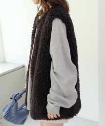 Kastane | リバーシブルファーベスト(ベスト)