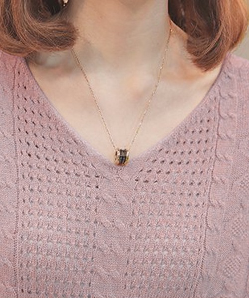 Amulet（アミュレット）の「【人気アイテム】着まわしやすい◎ドルマン風ニット（ニット/セーター・レディース・ホワイト/マスタード/モカ/キャメル/ピンク/ブラック・FREE）」の19枚目の写真