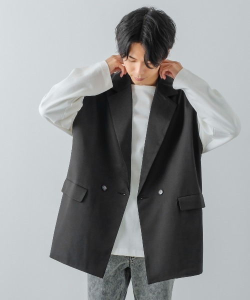 improves（インプローブス）の「【improves】ノッチドラペル ジレベスト（ベスト・メンズ・ブラック/チャコール・MEDIUM/LARGE）」の11枚目の写真
