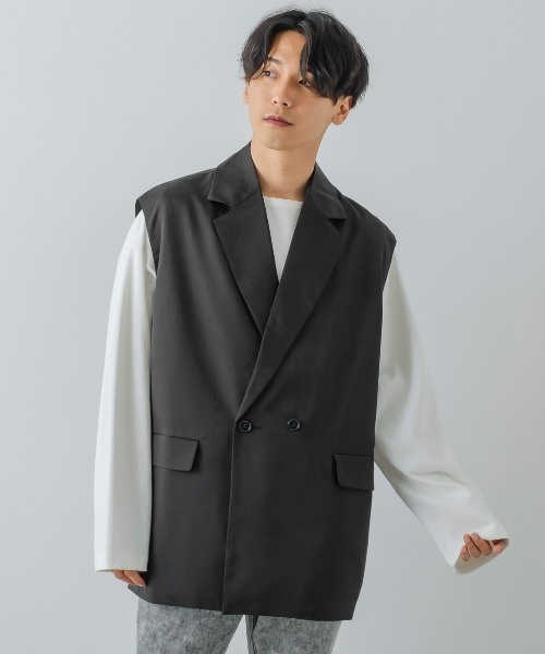 improves（インプローブス）の「【improves】ノッチドラペル ジレベスト（ベスト・メンズ・ブラック/チャコール・MEDIUM/LARGE）」の14枚目の写真