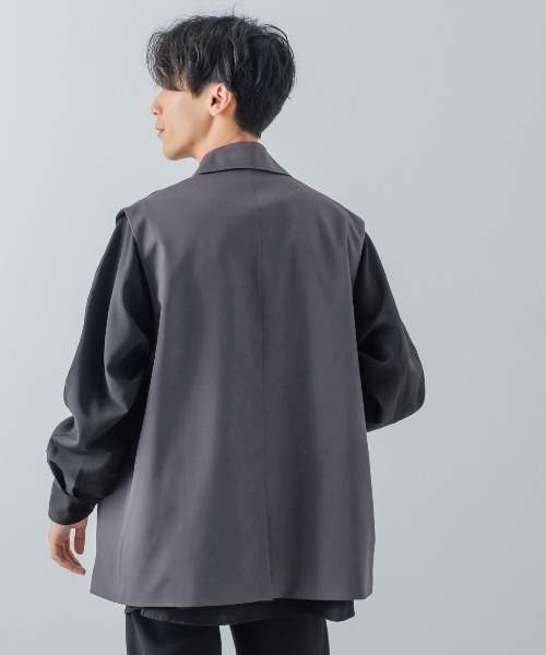 improves（インプローブス）の「【improves】ノッチドラペル ジレベスト（ベスト・メンズ・ブラック/チャコール・MEDIUM/LARGE）」の3枚目の写真