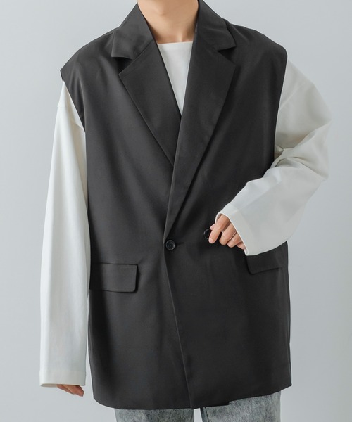 improves（インプローブス）の「【improves】ノッチドラペル ジレベスト（ベスト・メンズ・ブラック/チャコール・MEDIUM/LARGE）」の21枚目の写真