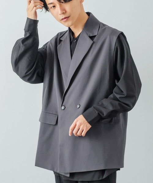 improves（インプローブス）の「【improves】ノッチドラペル ジレベスト（ベスト・メンズ・ブラック/チャコール・MEDIUM/LARGE）」の11枚目の写真