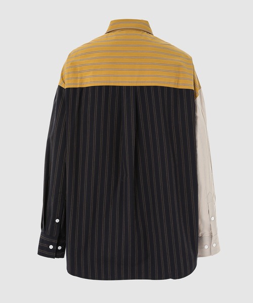 Feng Chen Wang（フェン・チェン・ワン）の「COTTON POPLIN LAYERED SHIRT（シャツ/ブラウス・メンズ・グレー/イエロー・M/L/S）」の8枚目の写真