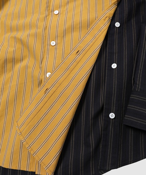 Feng Chen Wang（フェン・チェン・ワン）の「COTTON POPLIN LAYERED SHIRT（シャツ/ブラウス・メンズ・グレー/イエロー・M/L/S）」の3枚目の写真