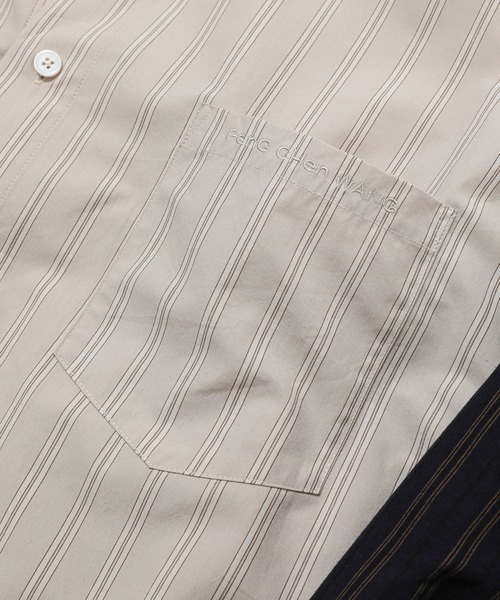 Feng Chen Wang（フェン・チェン・ワン）の「COTTON POPLIN LAYERED SHIRT（シャツ/ブラウス・メンズ・グレー/イエロー・M/L/S）」の6枚目の写真