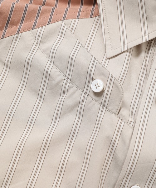 Feng Chen Wang（フェン・チェン・ワン）の「COTTON POPLIN LAYERED SHIRT（シャツ/ブラウス・メンズ・グレー/イエロー・M/L/S）」の4枚目の写真