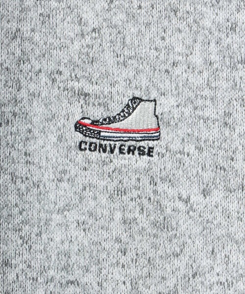 CONVERSE（コンバース）の「CONVERSE/コンバース オーバーサイズ ニットフリース スウェット レディース メンズ トレーナー/ワンポイント刺繍/オールスター/ロゴ/リブライン/裏起毛/裏ボア（スウェット・メンズ・グリーン/ブルー/ホワイト/ベージュ・M/L/LL）」の7枚目の写真