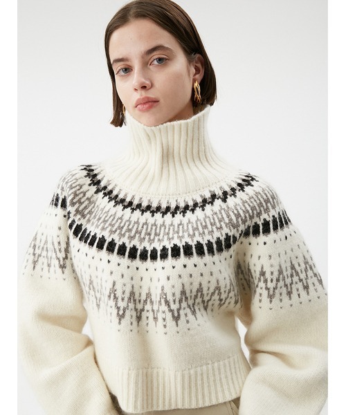 美品★ミースロエ　　クロップドノルディックニット MIESROHE（ミースロエ）の「sustainable クロップドノルディックニット