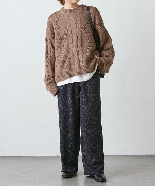 PUAL CE CIN（ピュアルセシン）の「アソートストレート柄パンツ（その他パンツ・レディース・ベージュ/ネイビー/ブラック・FREE）」の13枚目の写真