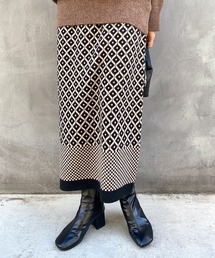 SETUP7 | 程よいハリ感で美シルエットをキープ。【MAISON BREEZE】レトロジャガードニットスカート(スカート)