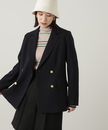 N.(N. Natural Beauty Basic) | 【S Size Line】◆ダブルブレストカルゼストレッチジャケット(テーラードジャケット)