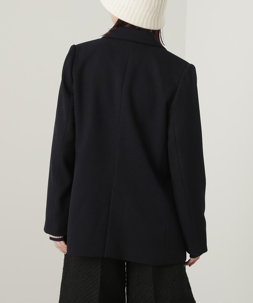 N.（N. Natural Beauty Basic）（エヌエヌナチュラルビューティーベーシック）の「【S Size Line】◆ダブルブレストカルゼストレッチジャケット（テーラードジャケット・レディース・ネイビー/ブラウン・SMALL/MEDIUM）」の9枚目の写真