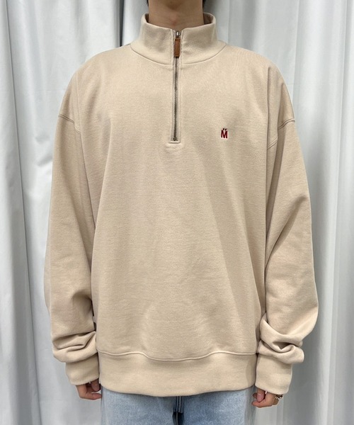 MUHET(ミュエータ)の「裏毛ハーフジップスウェット(スウェット・レディース・パープル/オレンジ/ネイビー/ダークブラウン/カーキ/ライトベージュ・X-LARGE/MEDIUM)」の7枚目の写真